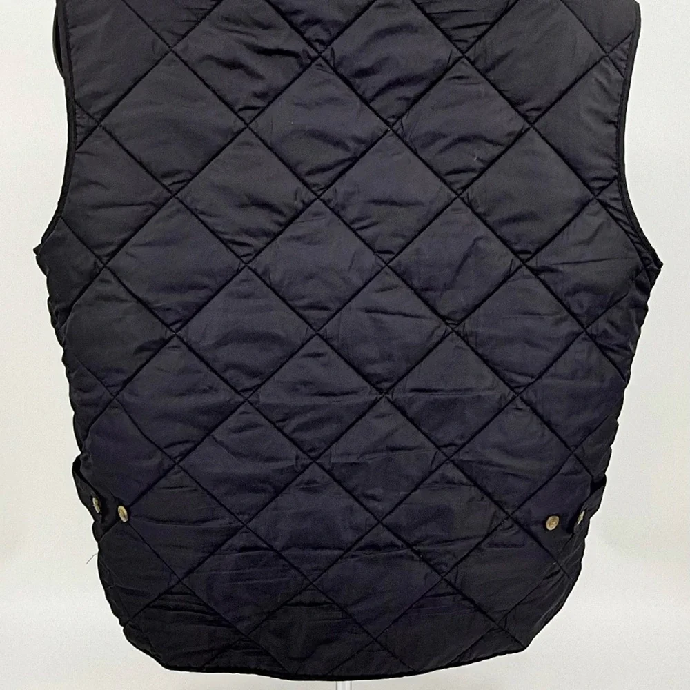 J.Crew Outerwear Quilted Puffer Vest Authentic Full Zip Black &‎ Olive Men’s XL